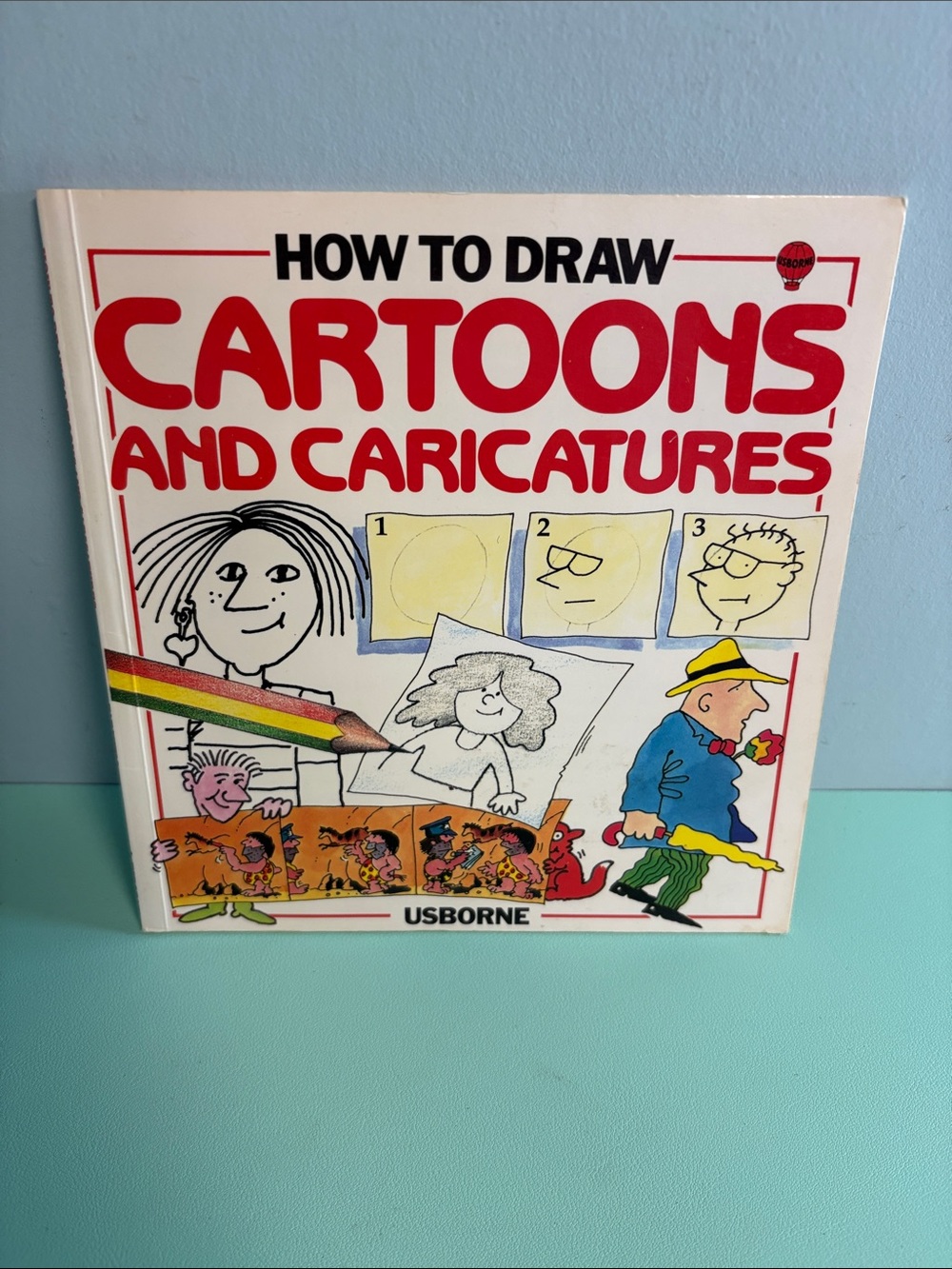 How to Draw Cartoons and Caricatures Book, Learning Book, Vintage Book 1987